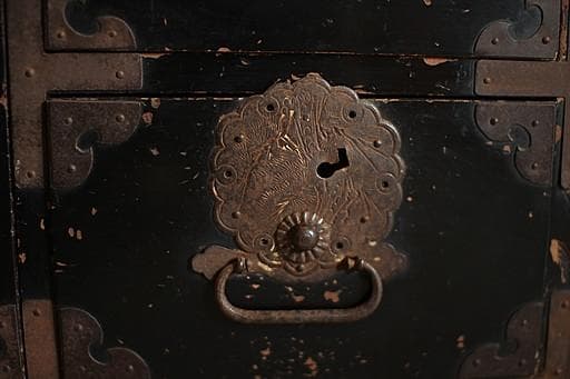 丸金具庄内箪笥　4杯　タンス　収納　古家具　古民家　時代家具