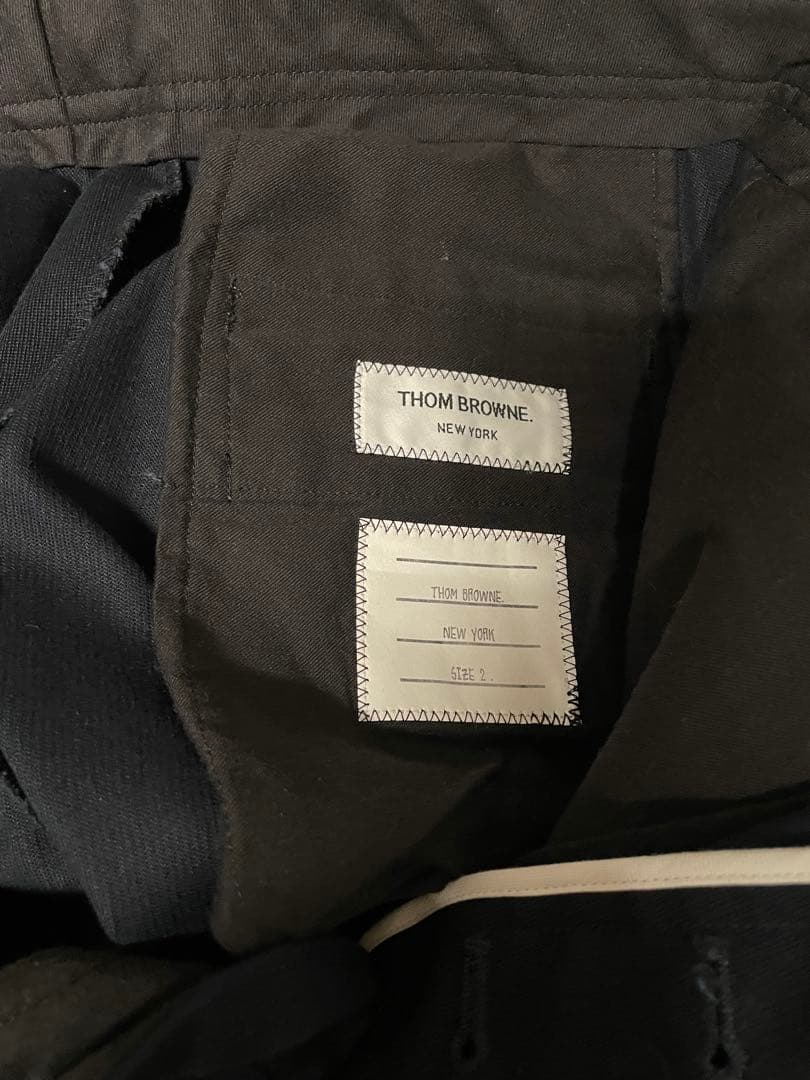Thom Browne ネイビー トリコロール チノパン