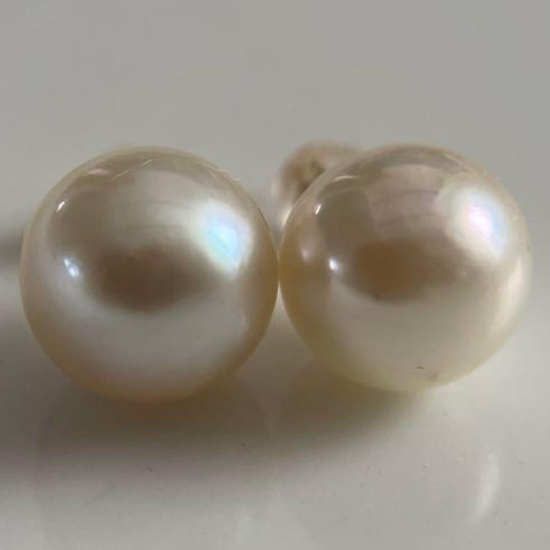 宇和島産 あこや本真珠 大珠　パール ピアス 金具K18 イエローゴールド