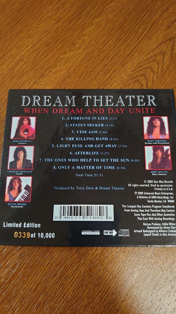 洋楽 DREAM THEATER When Dream And Day Unite