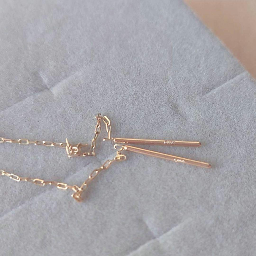 未使用　ツツミ　ロンドンブルートパーズアメリカンピアス　K10