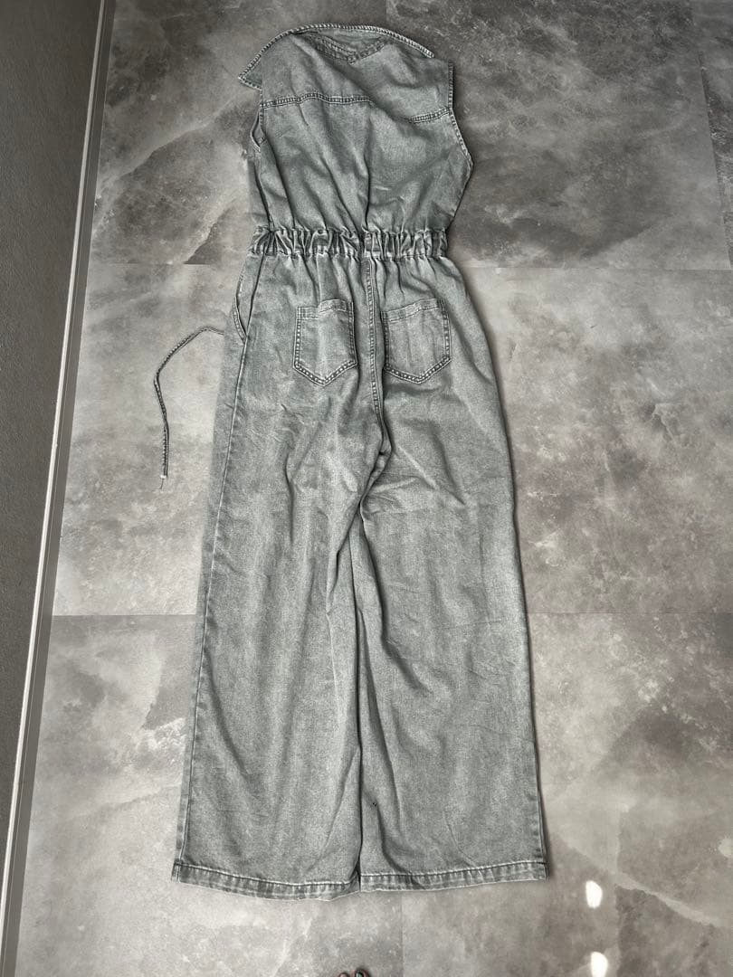 新品未使用❤︎ESICAポケットデザインデニムオールインワン　グレー esica