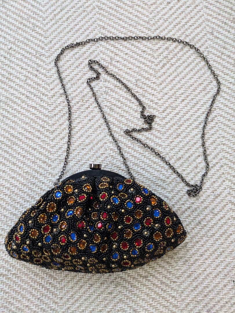 SANTI パーティーバッグ ビジュー付き　クラッチ　バッグ　美品　神崎恵