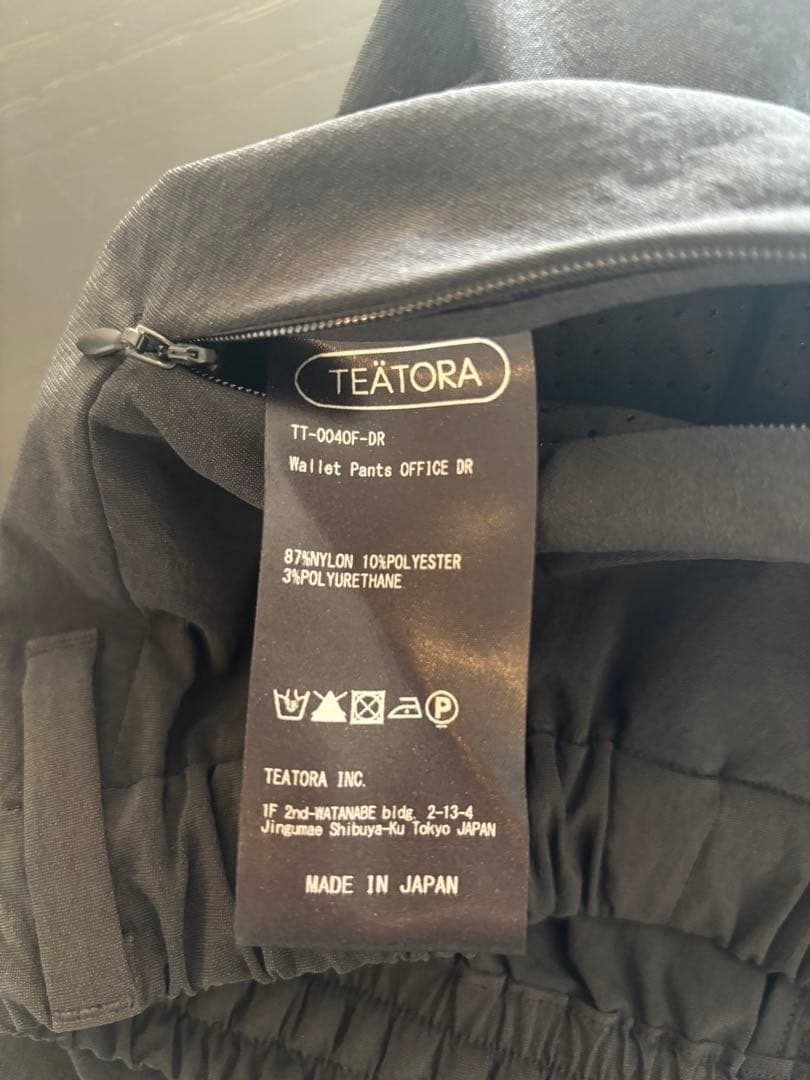【TEATORA】 Wallet Pants OFFICE DR 値下げしました