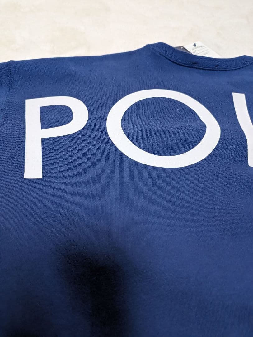 【未使用】ラルフローレン　ロゴ　刺繍　スエット　トレーナー　青　ビッグロゴ