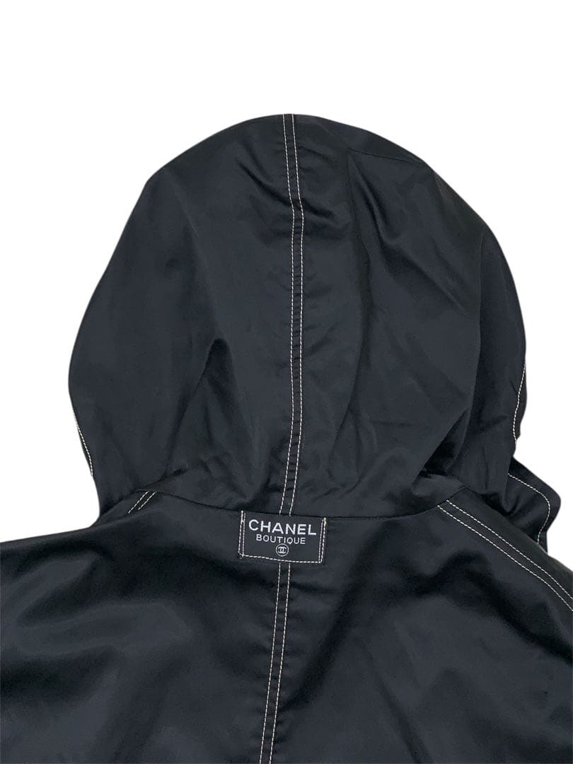 シャネル　フード付きコート　ロゴタグ　レア　ヴィンテージ　正規品