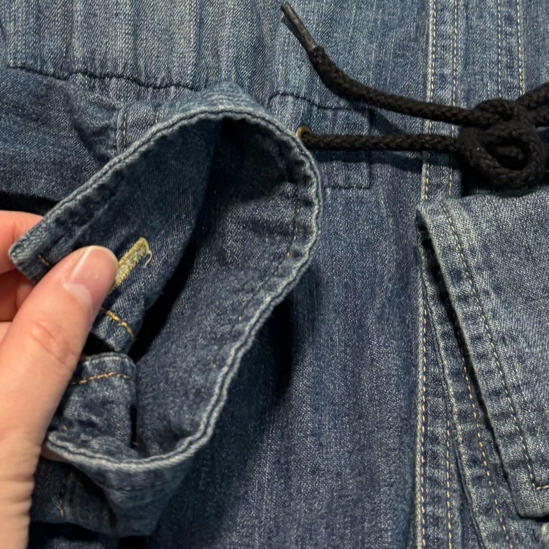 ジョンブル　アシンメトリーワークシャツドレス　デニムシャツワンピース　完売品