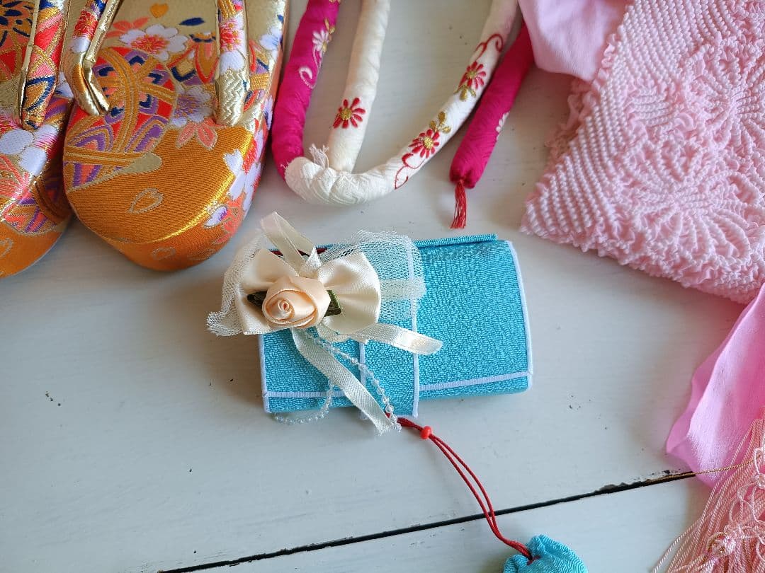 アンティークマゼンダピンク着物とクリーム色作り帯☆フルセット