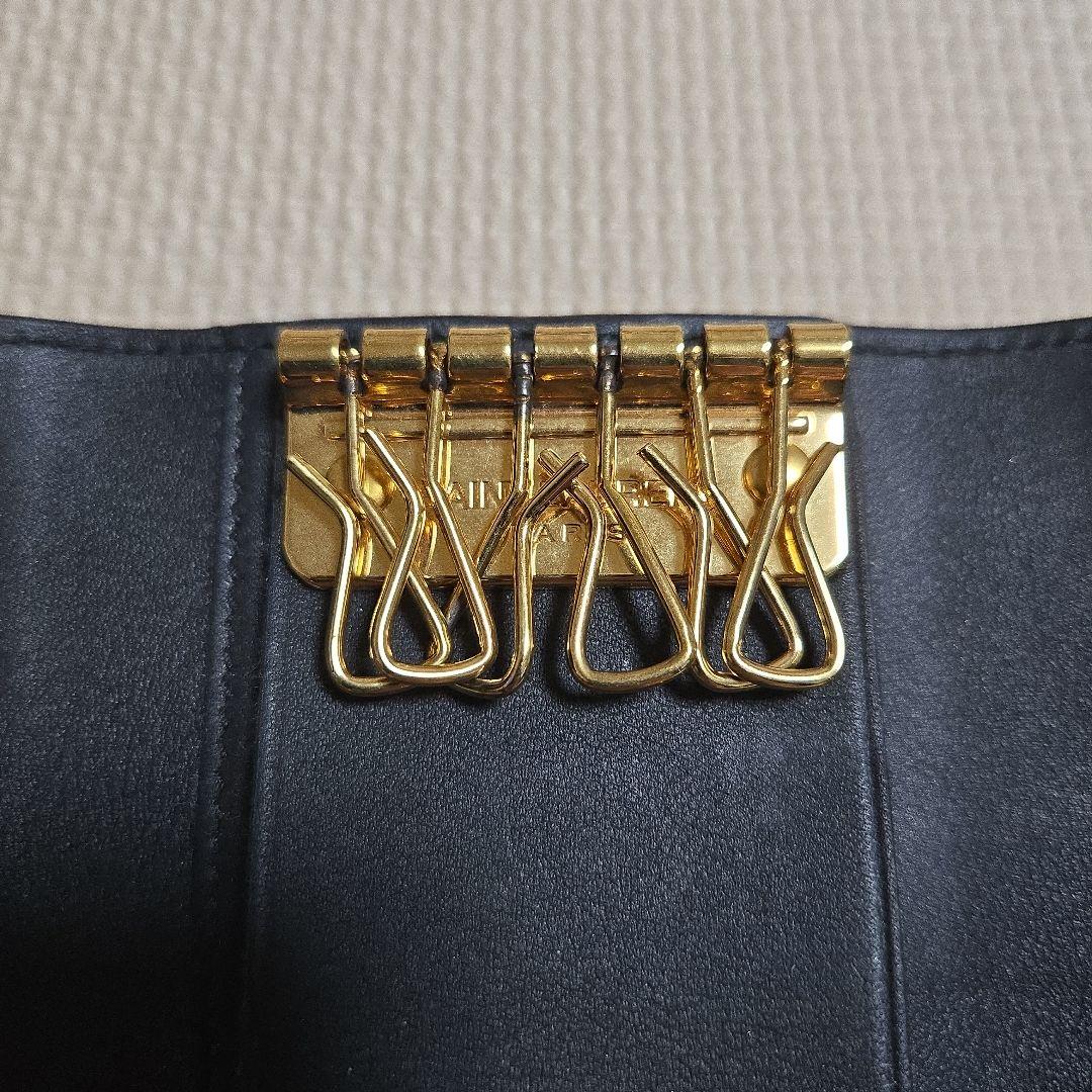 SAINT LAURENT ブラック レザー 6連キーケース