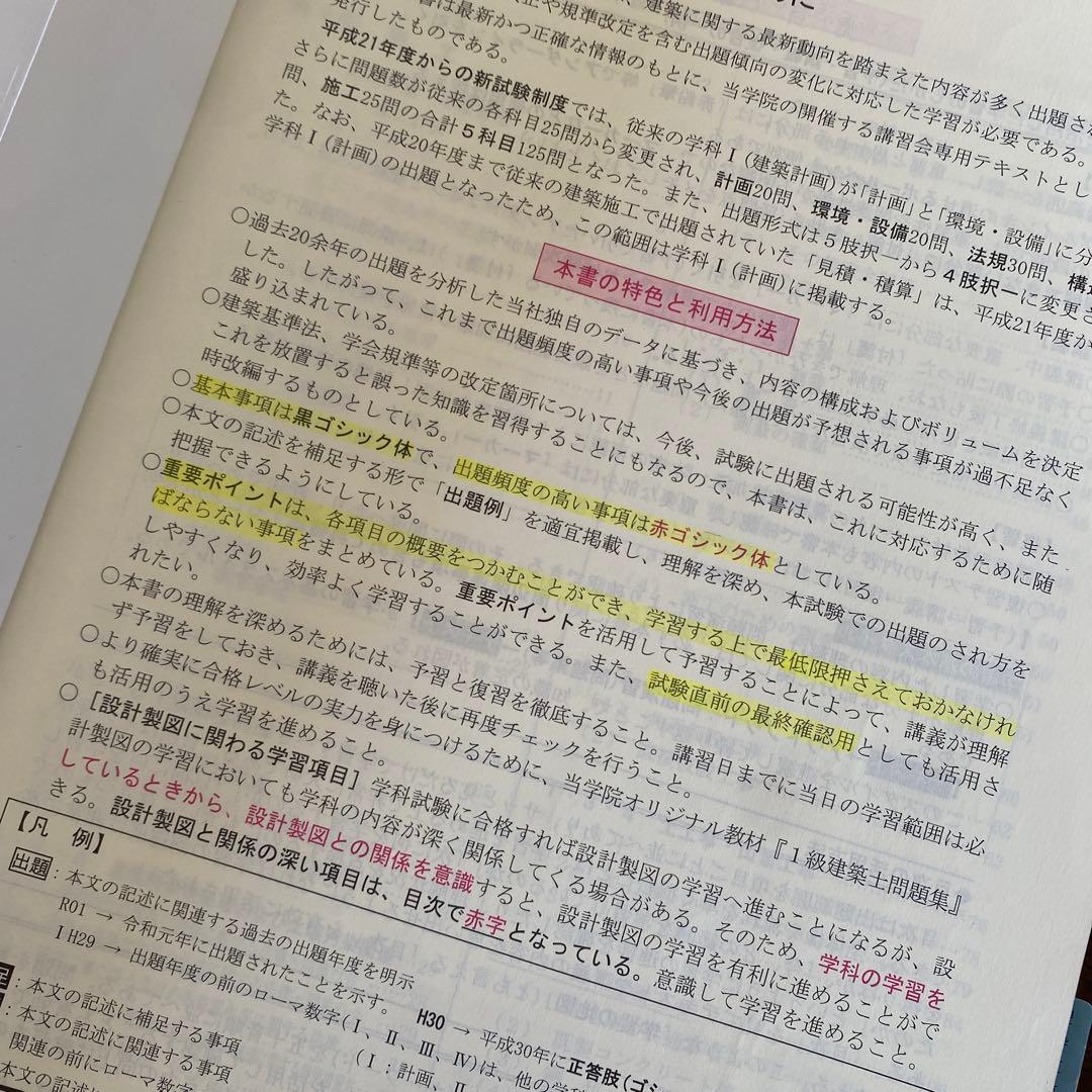 1級建築士用テキスト問題集セット　令和3年度受験　総合資格学院