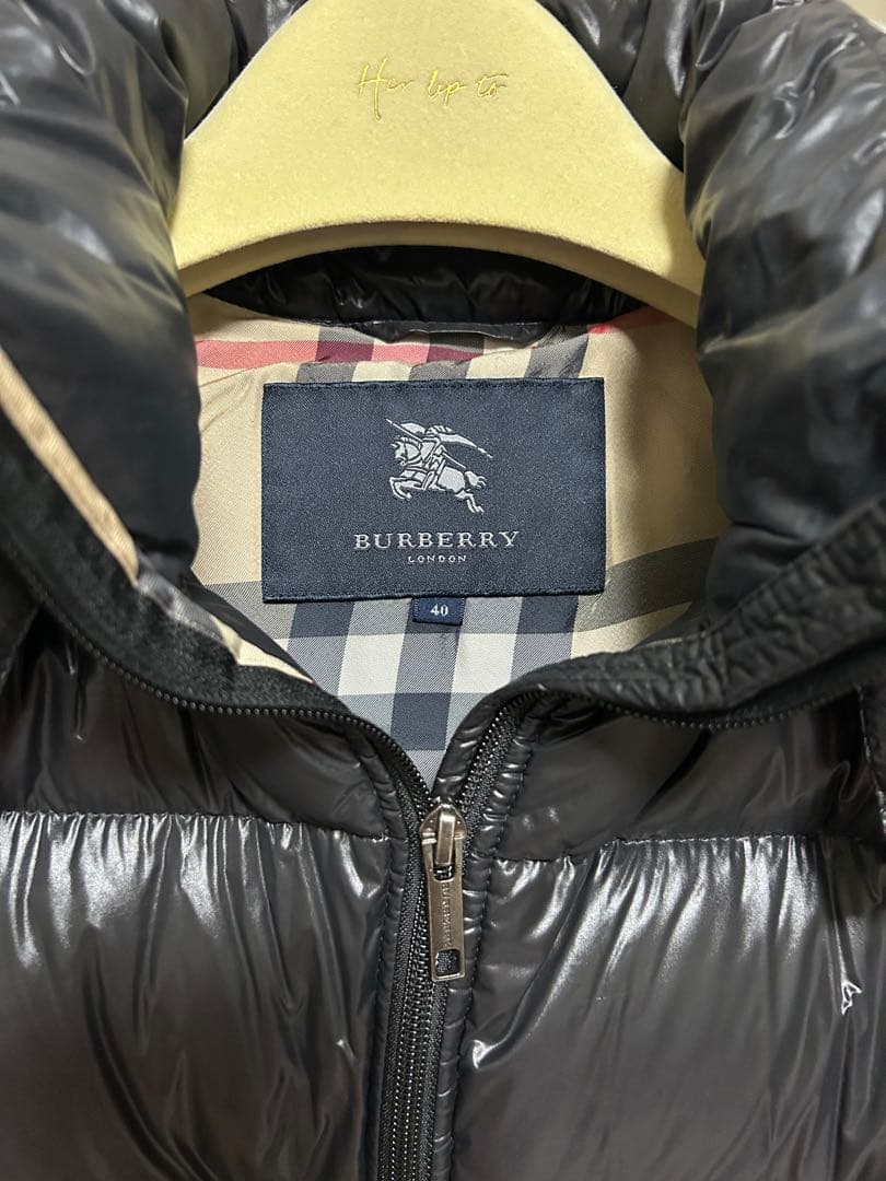 BURBERRY LONDON ダウンベスト フード付き40 （M-L）　美品