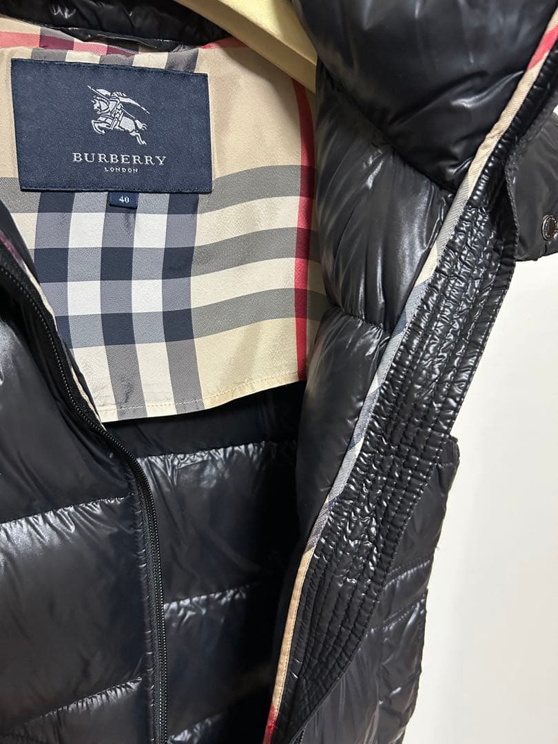 BURBERRY LONDON ダウンベスト フード付き40 （M-L）　美品