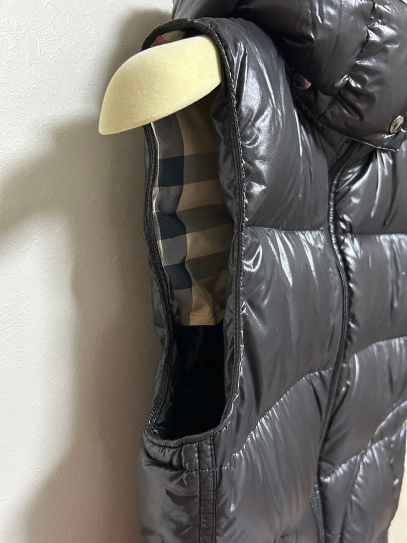 BURBERRY LONDON ダウンベスト フード付き40 （M-L）　美品