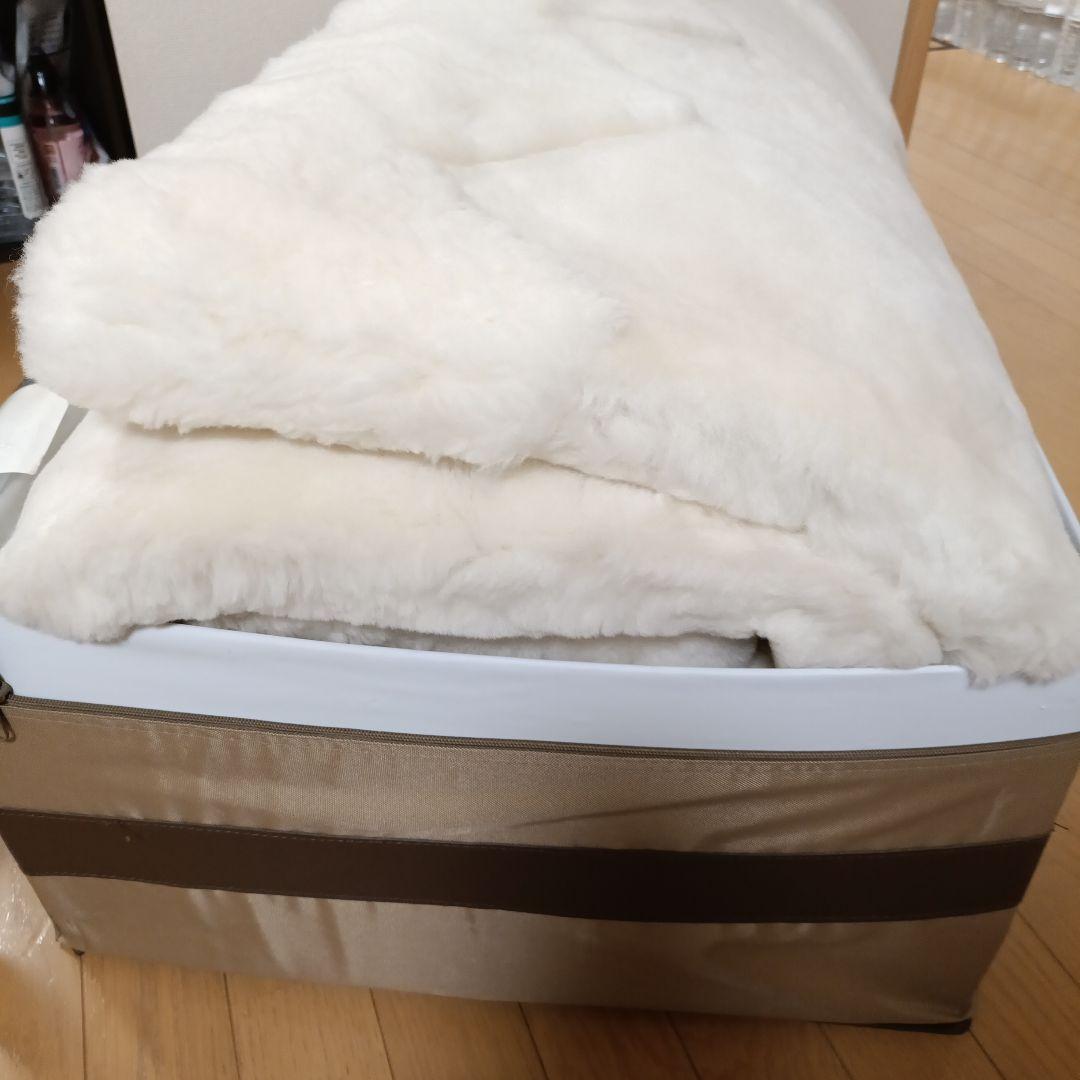 未使用　西川産業　ホワイトシープトン　ダブル　ムートンシーツ　定価約75万