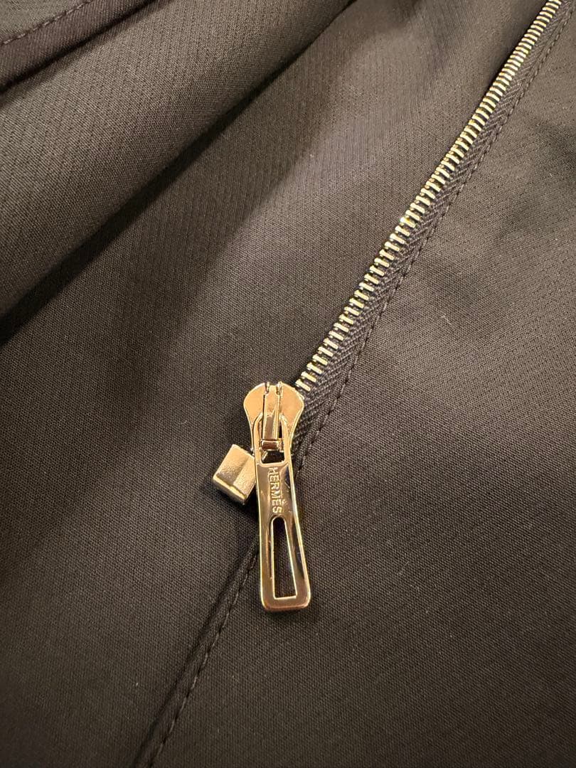 最終価格❗️【HERMÈS】フランス製　フロントジップワンピース 刻印ファスナー