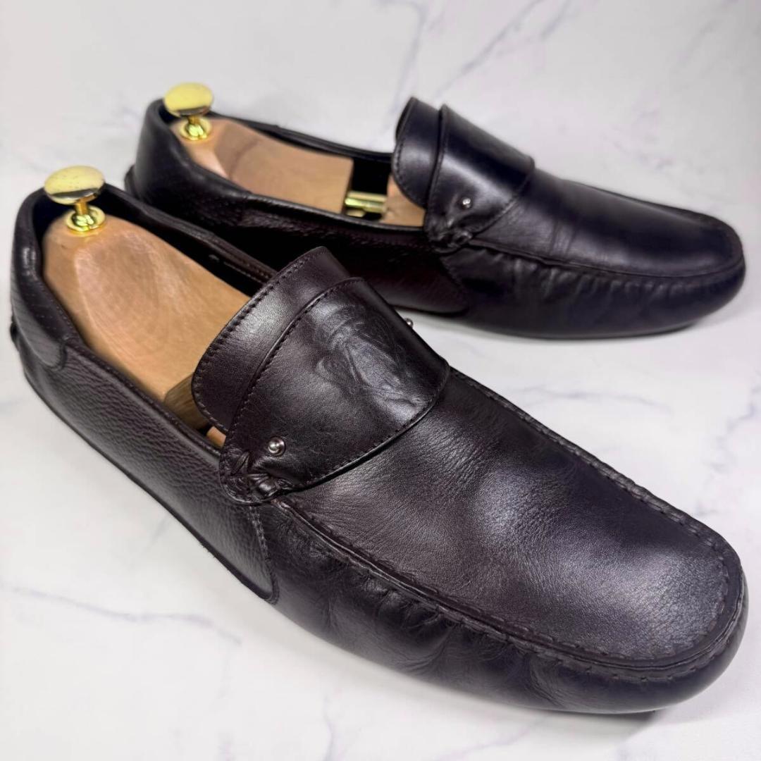 ▼GUCCI▼グッチ 28.5cm ローファー 茶色 ブラウン メンズ レザー