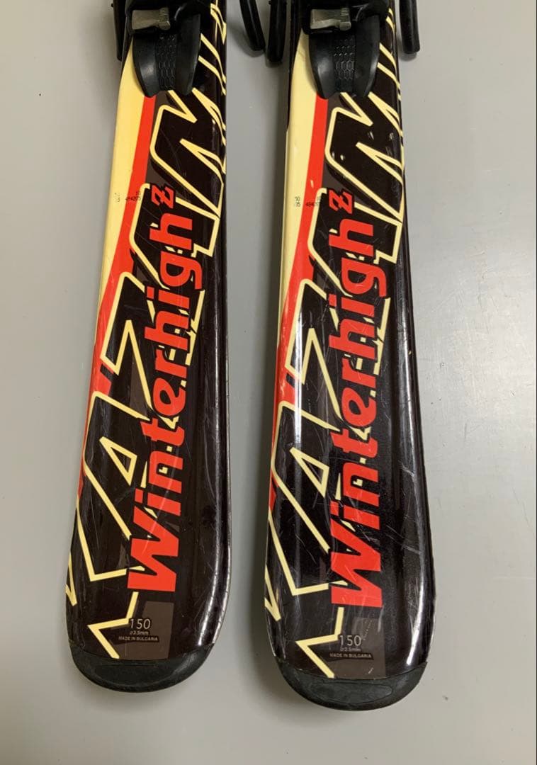 カービングスキー 4点セット　KAZAMA 板150cm／靴26.5cm