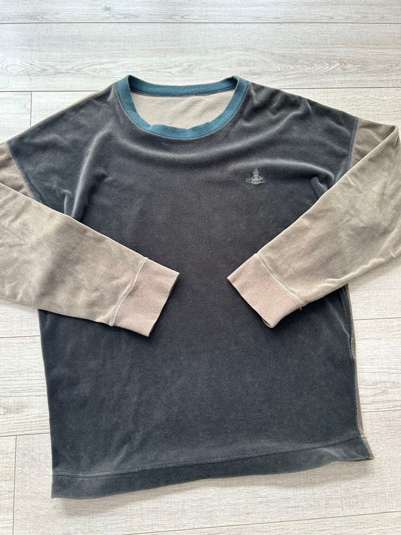 Vivienne Westwood MANベロア切替 長袖カットソー サイズ44