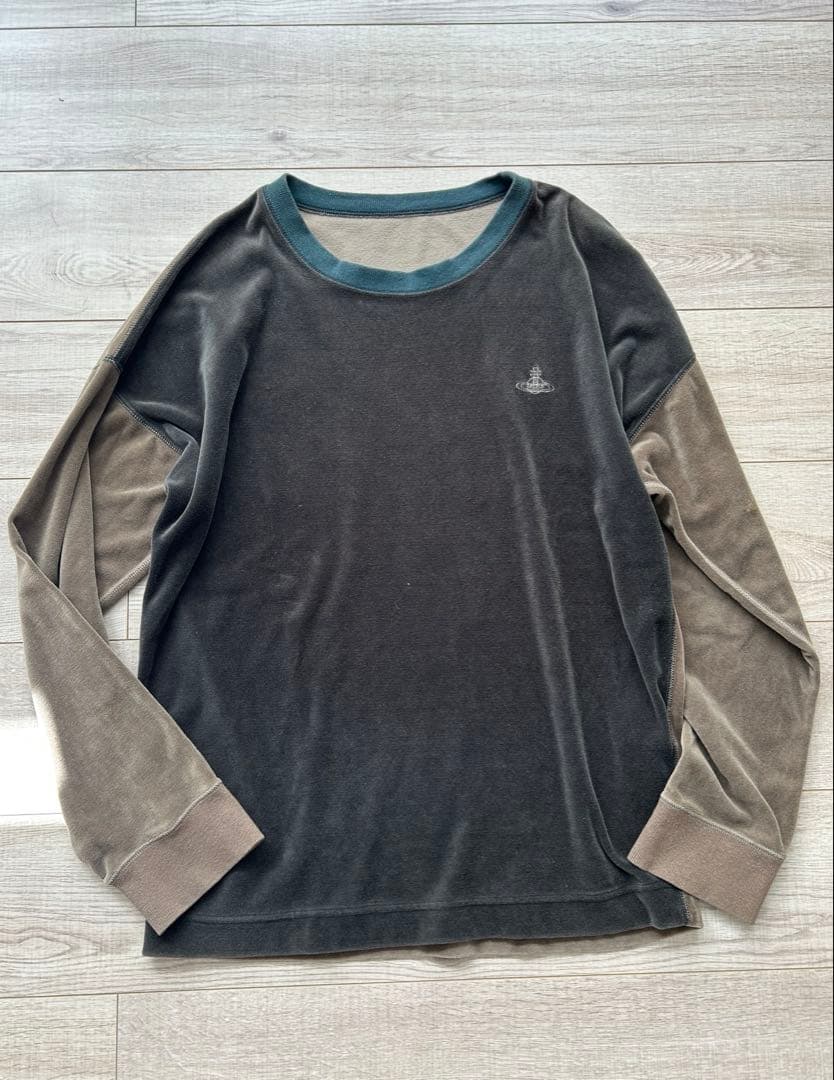 Vivienne Westwood MANベロア切替 長袖カットソー サイズ44