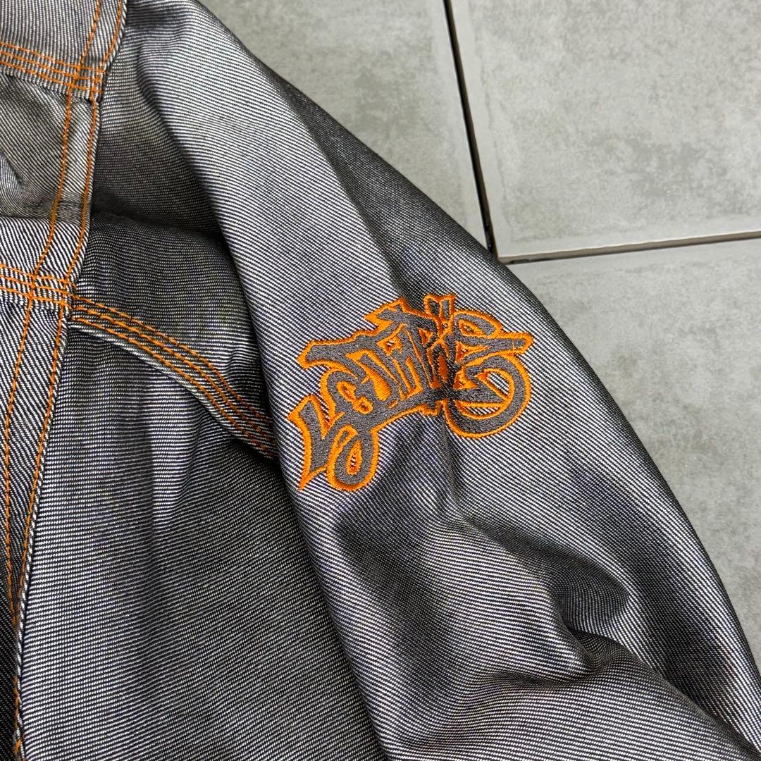 希少 90s SOUTHPOLE オーバーサイズ シルバー デニムジャケット