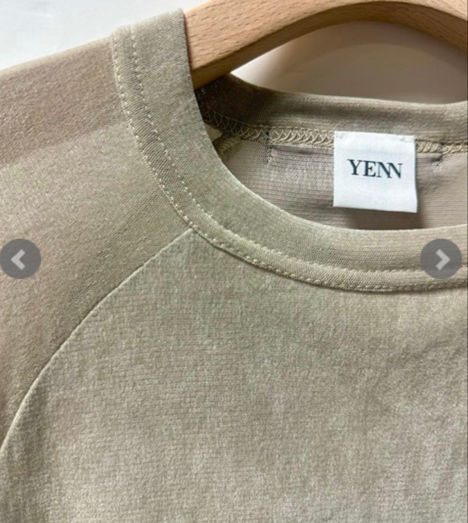 新品タグ付【YENN イエン】フロッキーチュールプルオーバー　ベージュ