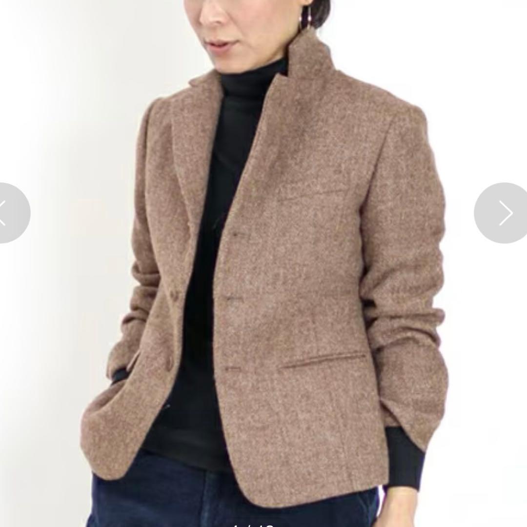 45R★ LOVATツイードジャケット　チェック柄　ウール