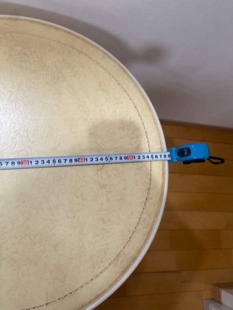 アンティーク調 丸テーブル 猫脚 直径60cm 白