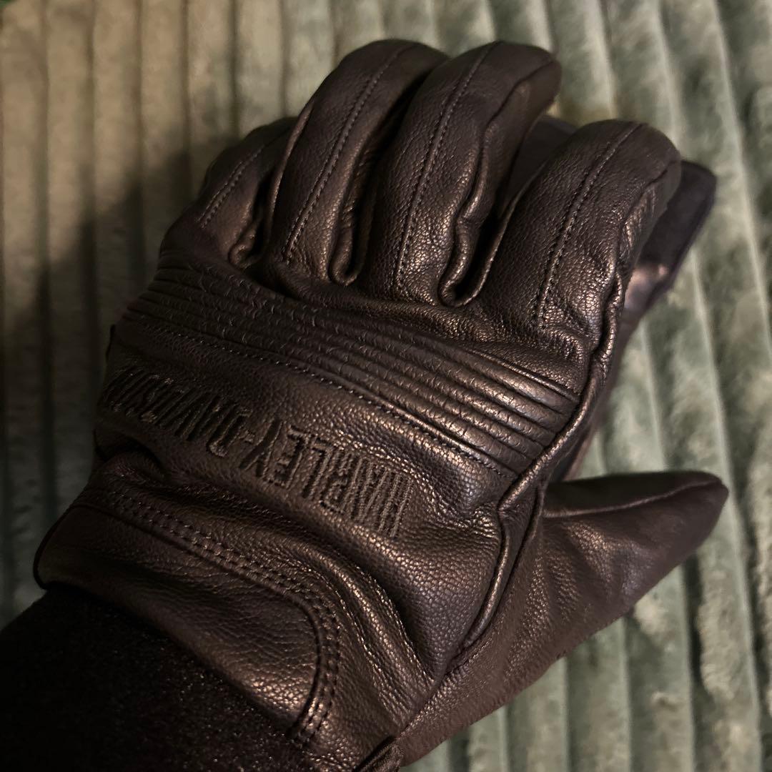送料無料！美品ハーレーダビッドソン純正レザーグローブ　防水防寒　3M XL