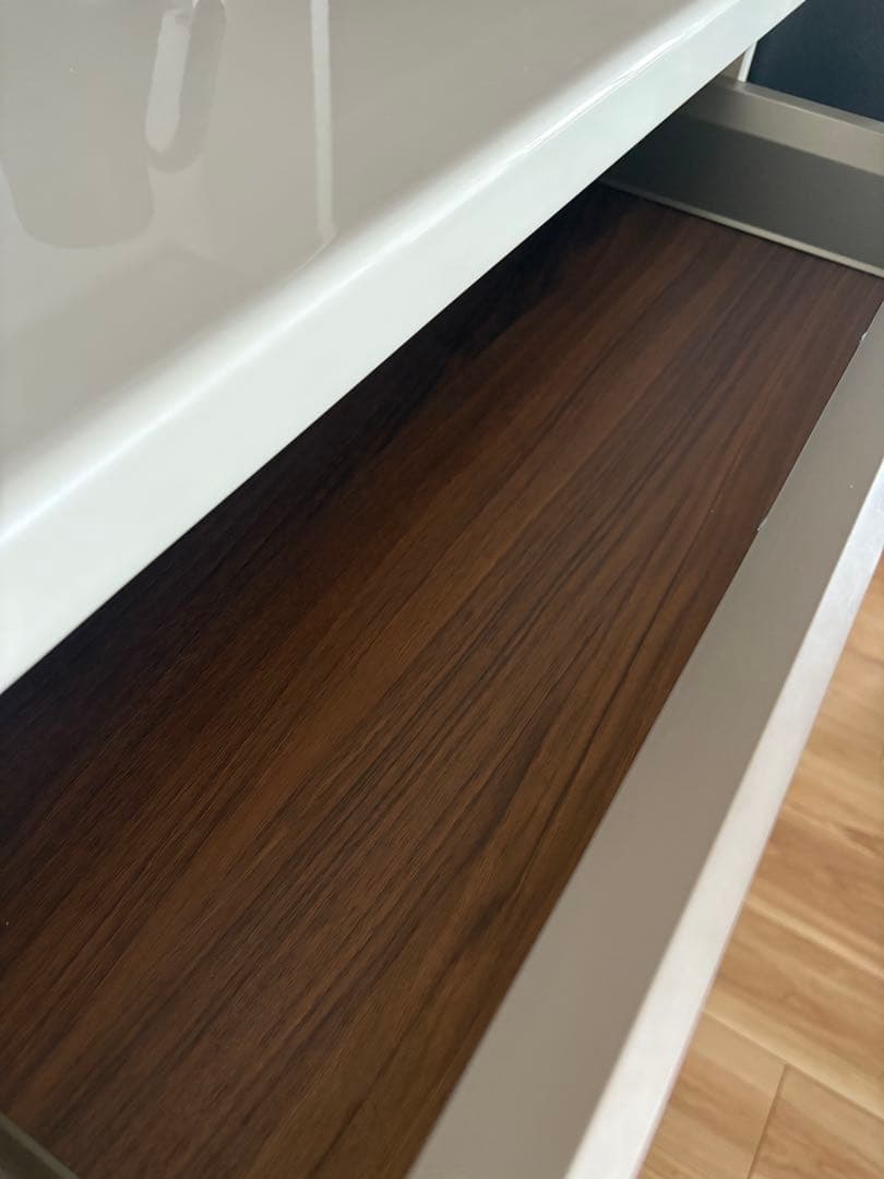 【美品 最終日】PamounaパモウナAS食器棚パールホワイト110cm