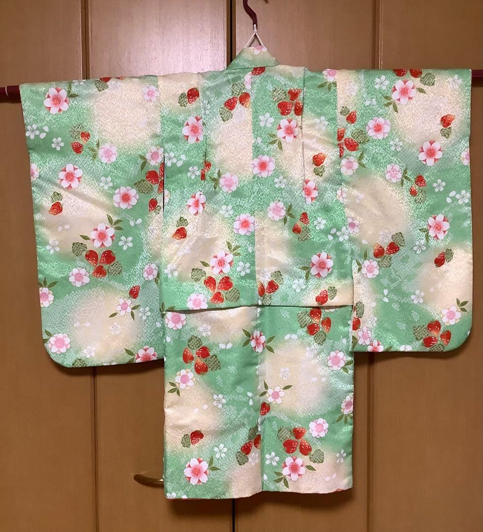 七五三 着物5点セット いちごと桜柄