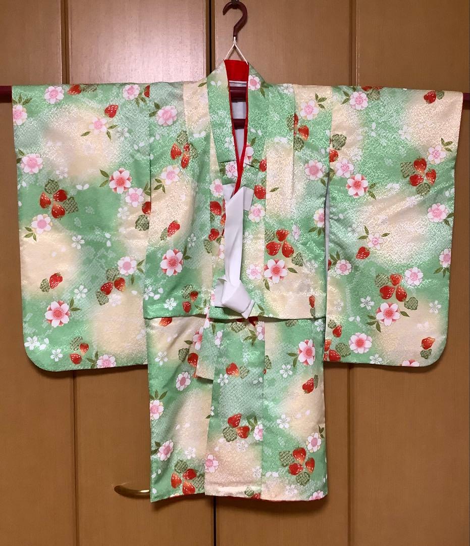 七五三 着物5点セット いちごと桜柄
