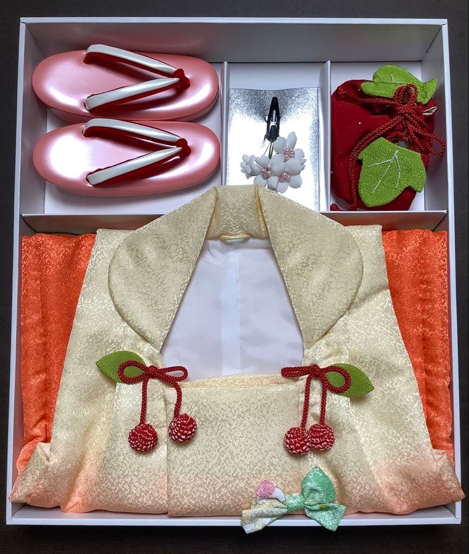 七五三 着物5点セット いちごと桜柄