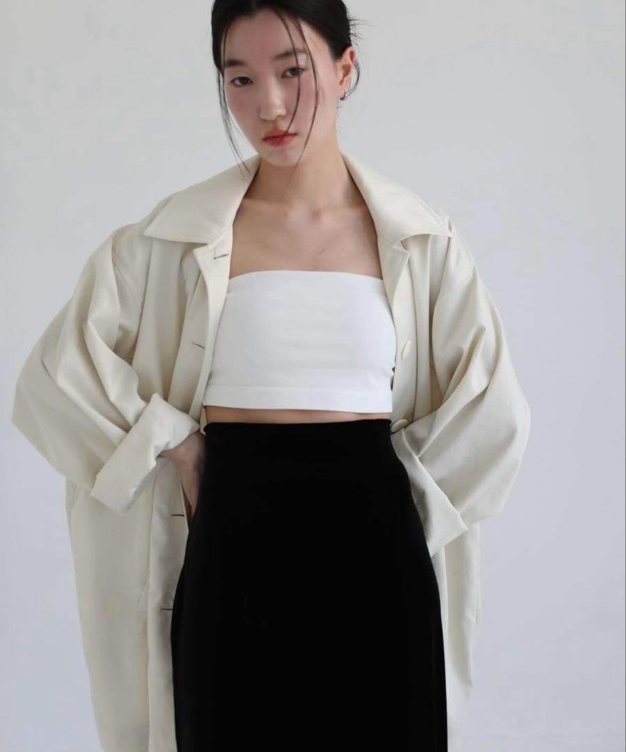 aere vintage satin coat 【white38】