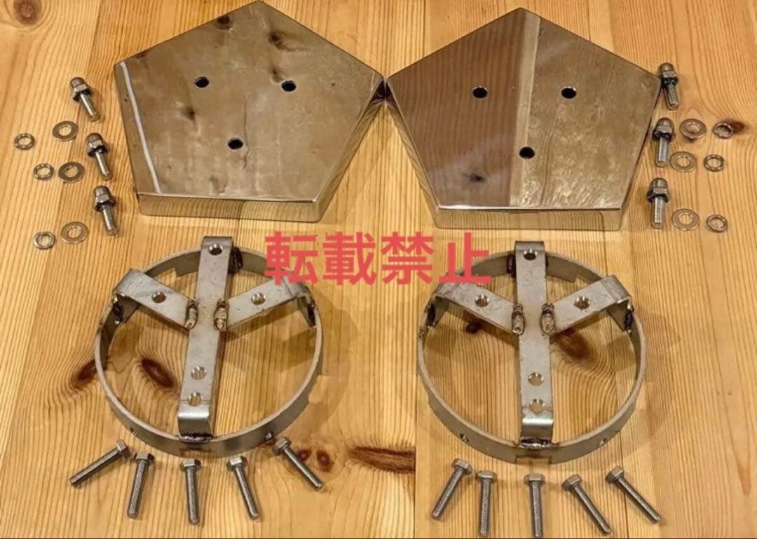 2トン★五角形★キャンター エルフ用 ホイールセンターハブカバー 3穴 デコトラ