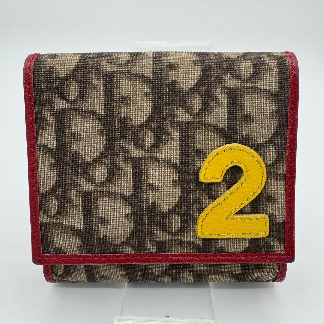 クリスチャンディオール　二つ折り財布　ナンバー2 トロッター　オブリーク柄　総柄