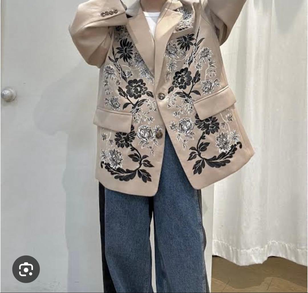 【CLANE】FLOWER EMBROIDERY TAILORED JACKET