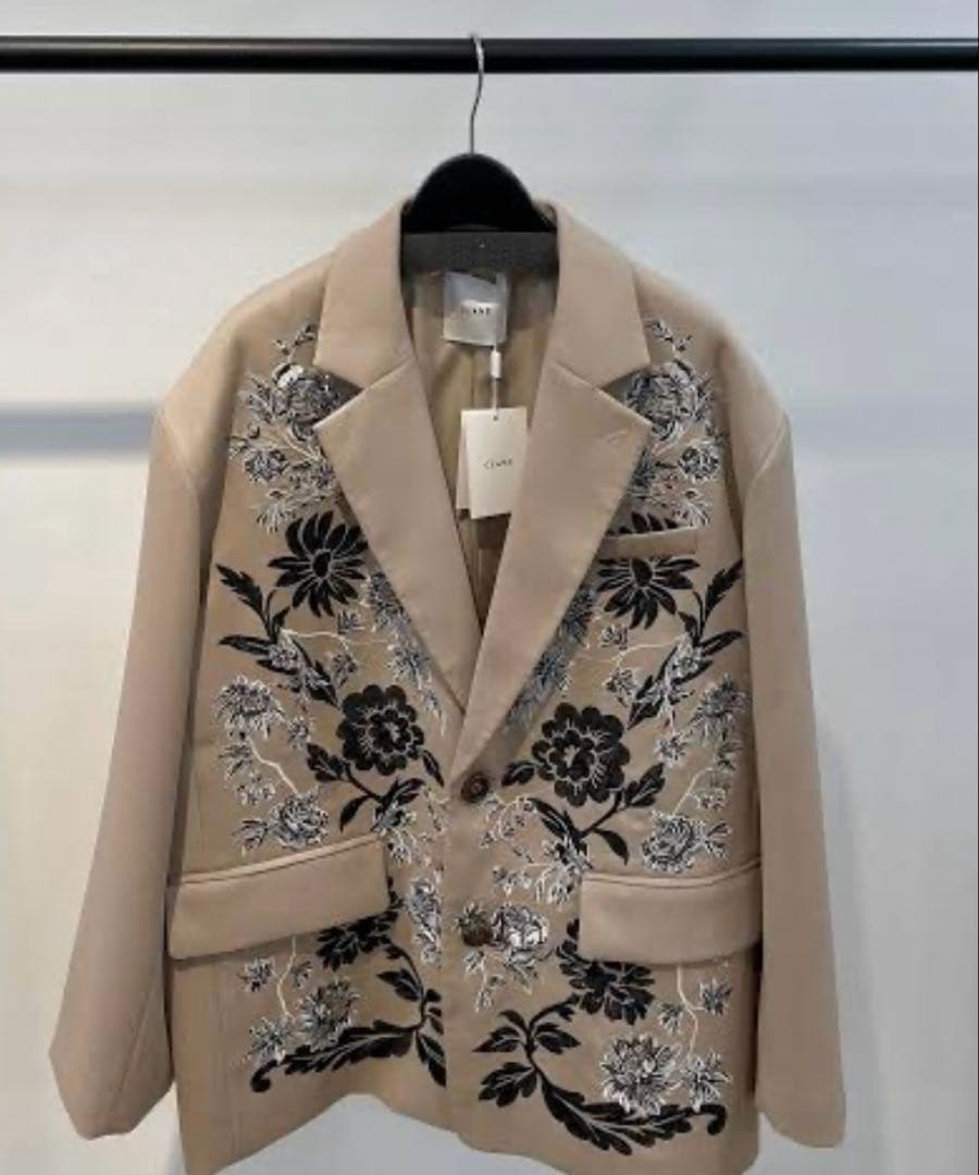 【CLANE】FLOWER EMBROIDERY TAILORED JACKET
