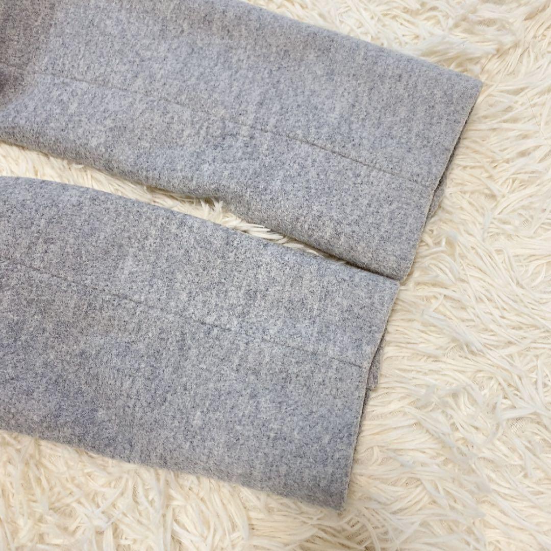 【美品】23区 ウールアンゴラフーデッドコート ダブルブレスト 人気 定価5万