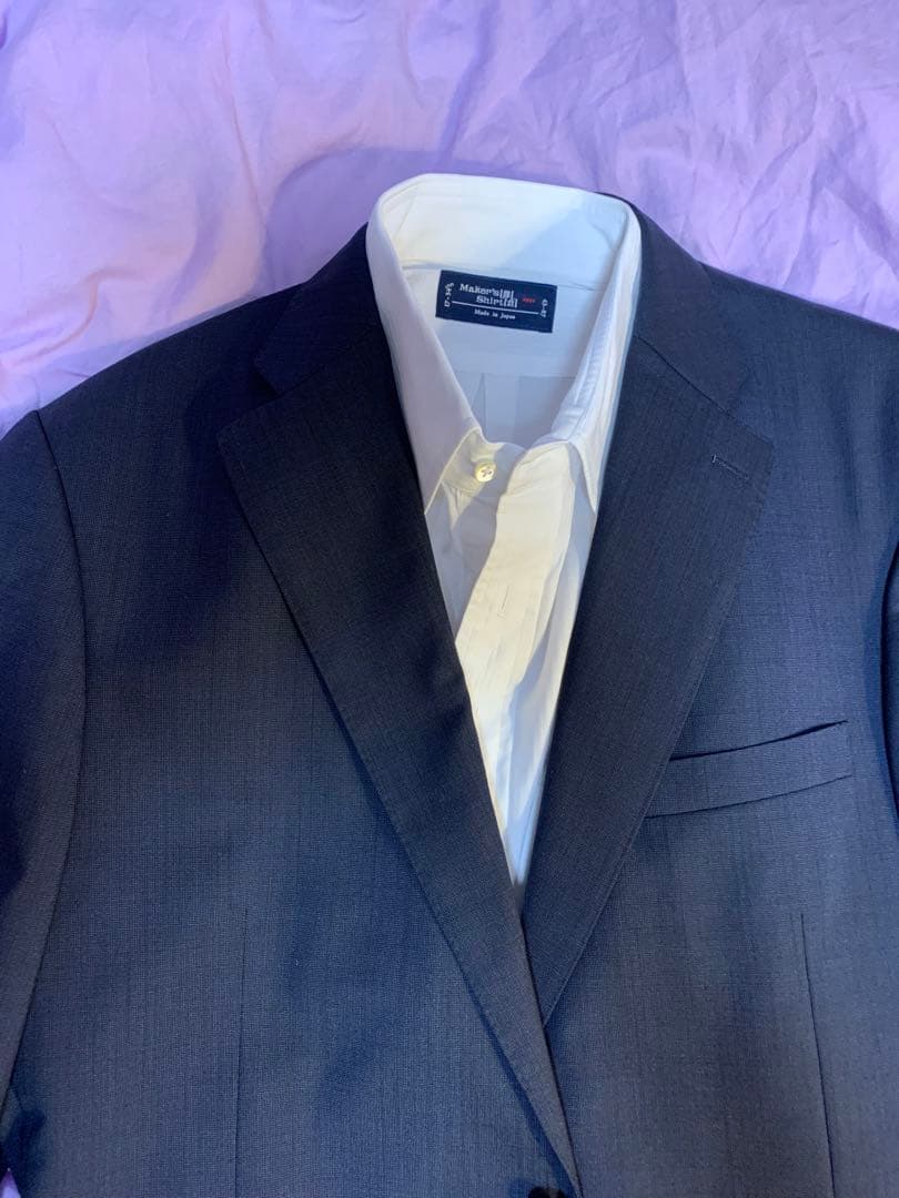 美品　D'URBAN ネイビーグレースーツ　パンツ2本