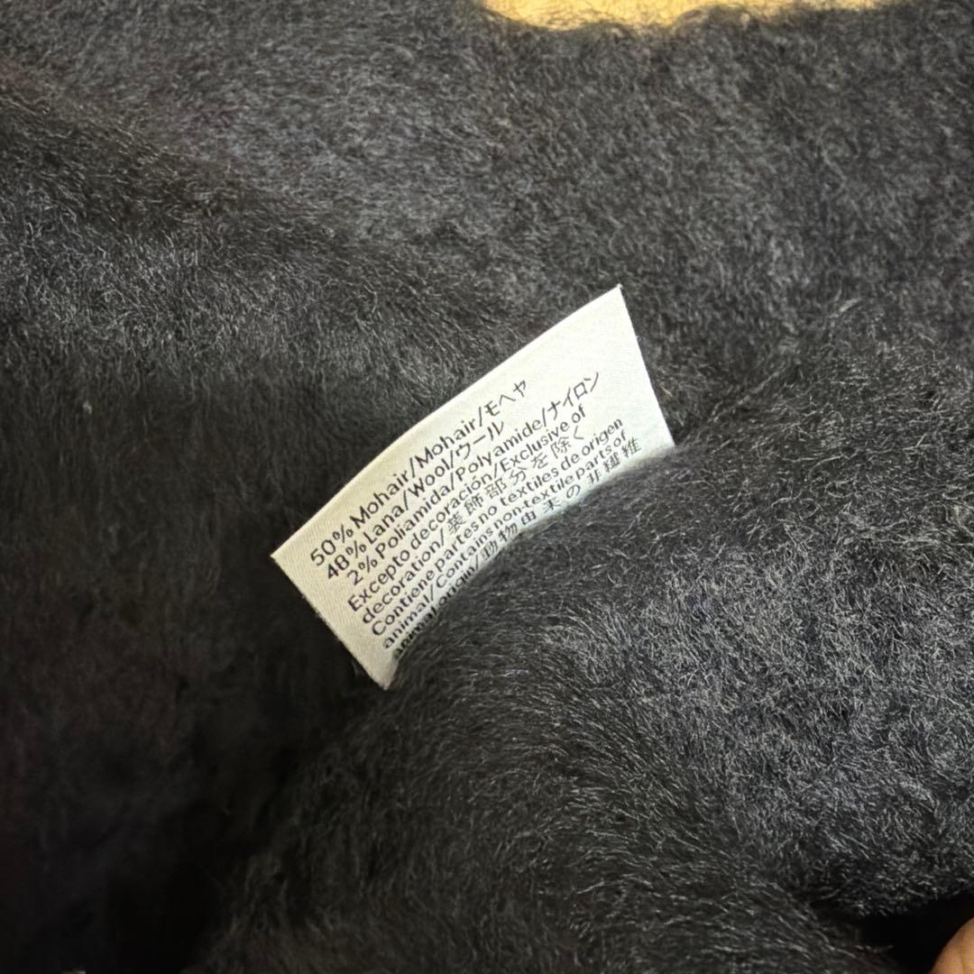 LOEWE ロエベ アナグラム スカーフ モヘア＆ウール マフラー ブラック