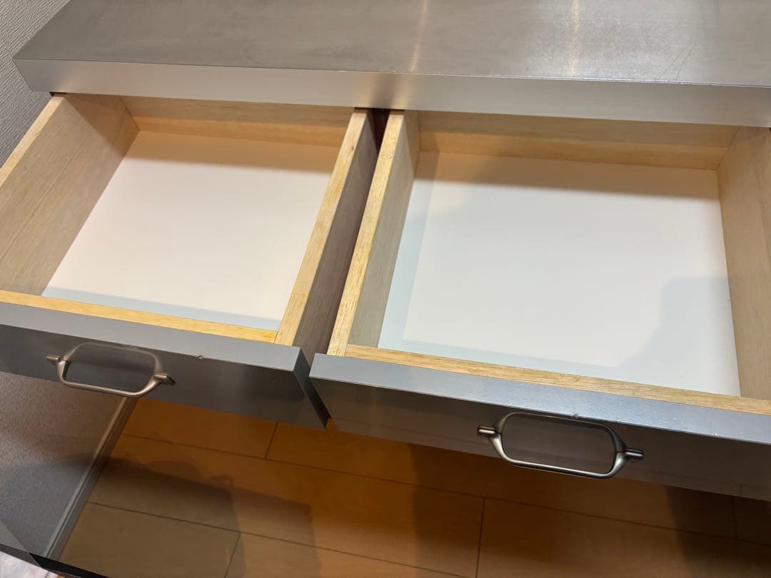 (期間限定値下げ)unico キッチンカウンター ウニコ　食器棚 ステンレス