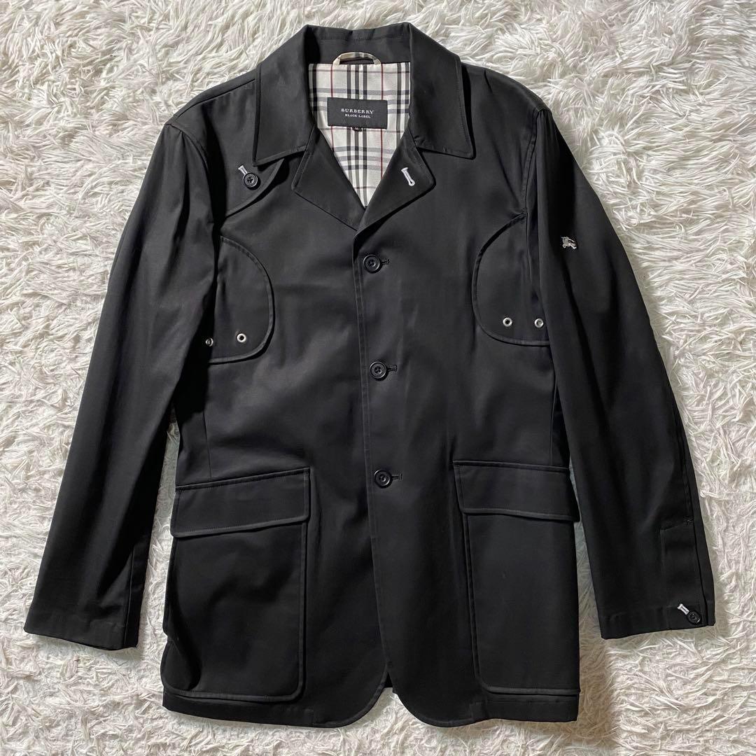 美品】バーバリーブラックレーベル　ジャケット　ノバチェック　ナイト刺繍　3b　M