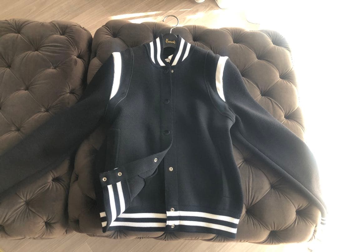 GIVENCHY バックロゴニットブルゾン ブラック XS　希少サイズスタジャン