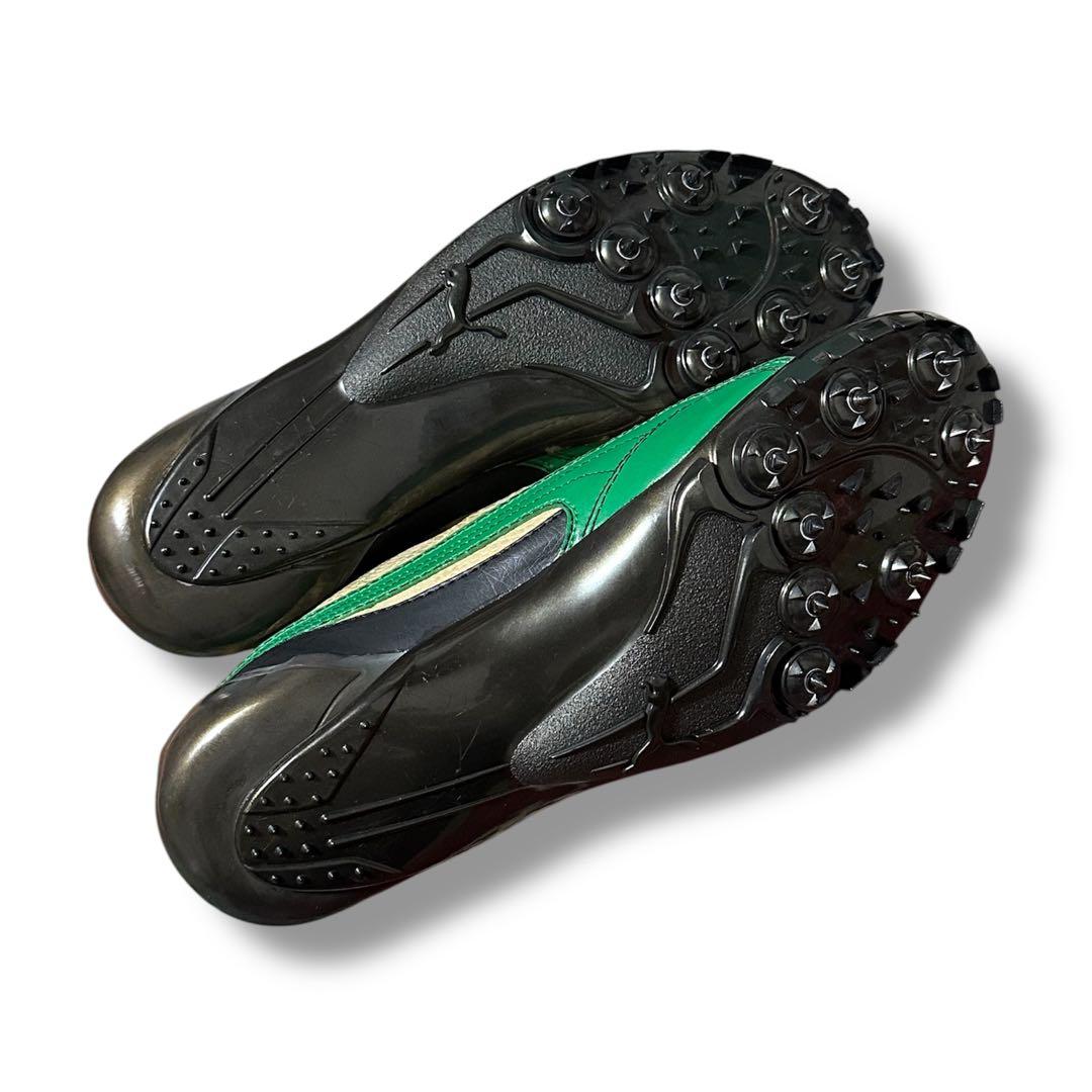 プーマ陸上競技用スパイクシューズ ゴールド/グリーン29㎝