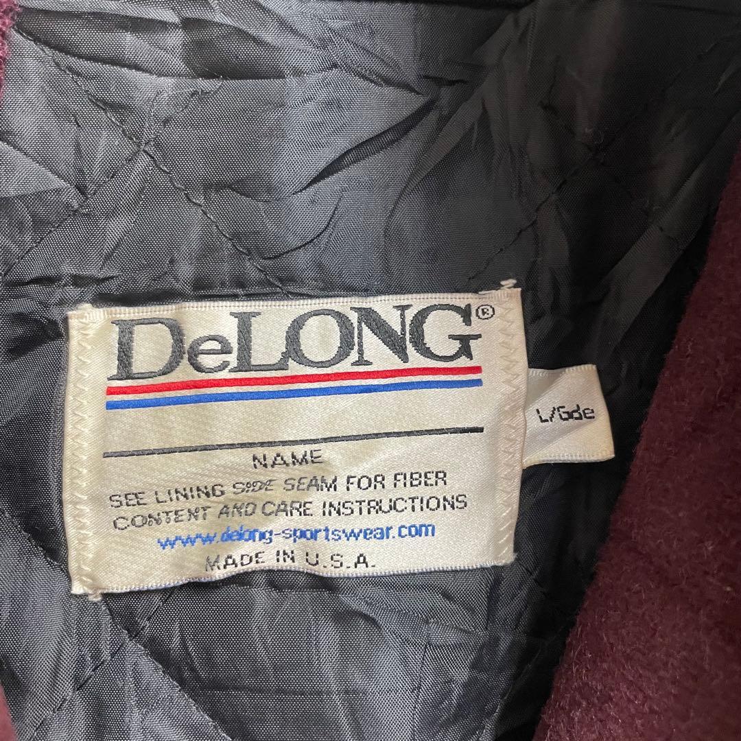 ひ*ん様 80s USA製 delong デロング レザー ウール スタジャン