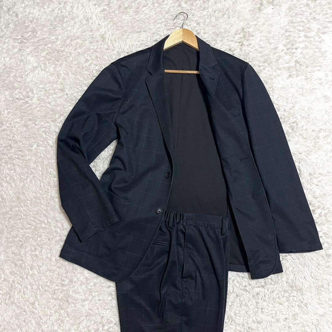 ✨美品✨パジャマスーツ AOKI 洗える セットアップスーツ チェック XL