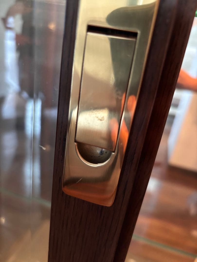 bluejack ガラスケース LEDライト付き ダークブラウン 4段