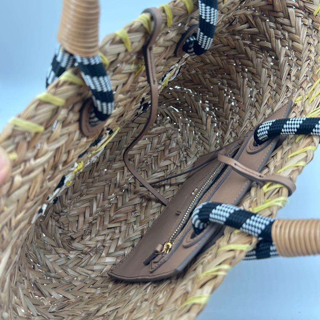 13373✨希少 アニヤハインドマーチ かごバッグ アイズ バスケット ラフィア