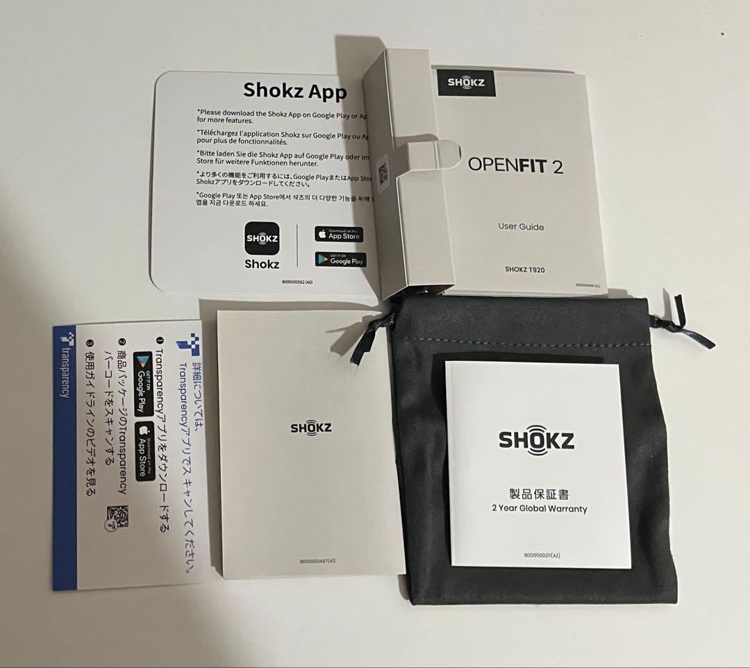 【美品】　OPENFIT2 ブラック　保証書付き