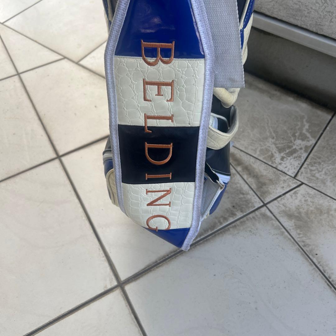 BELDING キャディバッグ ホワイト/ブルー